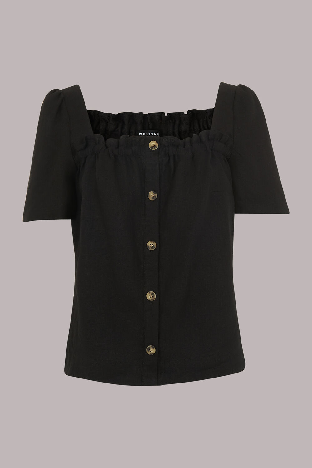 Square Neck Linen Top