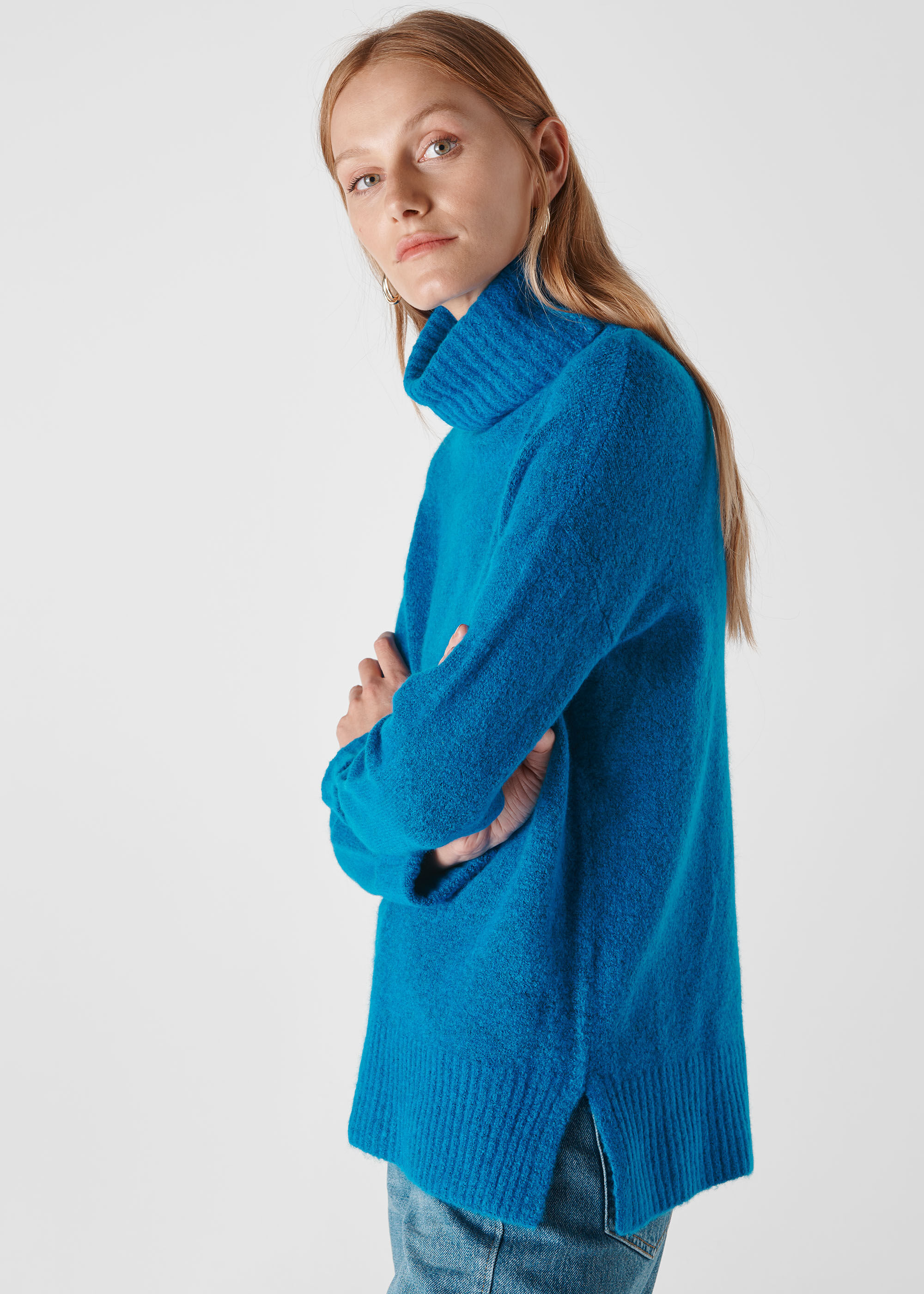 Whistles oversized online funnel neck knit