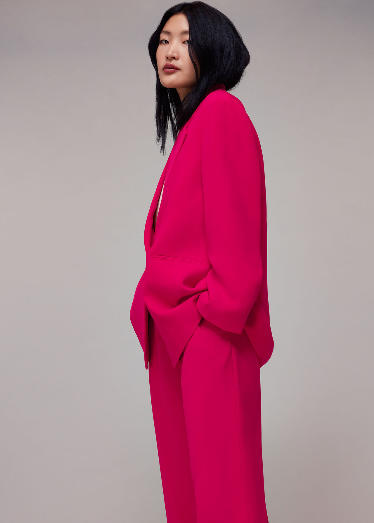 Pink Crarlie Oversized Blazer | WHISTLES