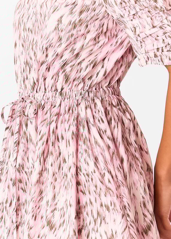 Petite Leopard Cotton Midi Dress