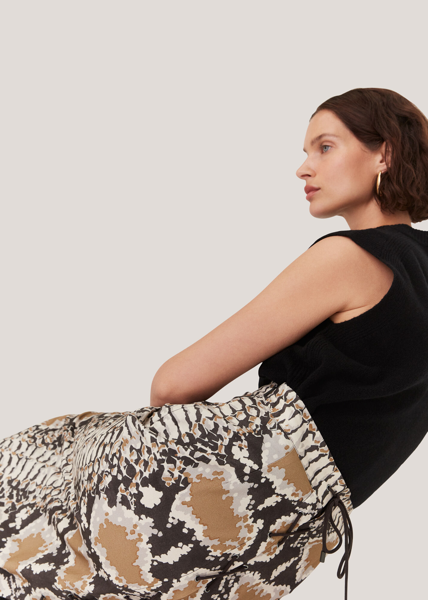 Snake Print Snake Print Midi Skirt