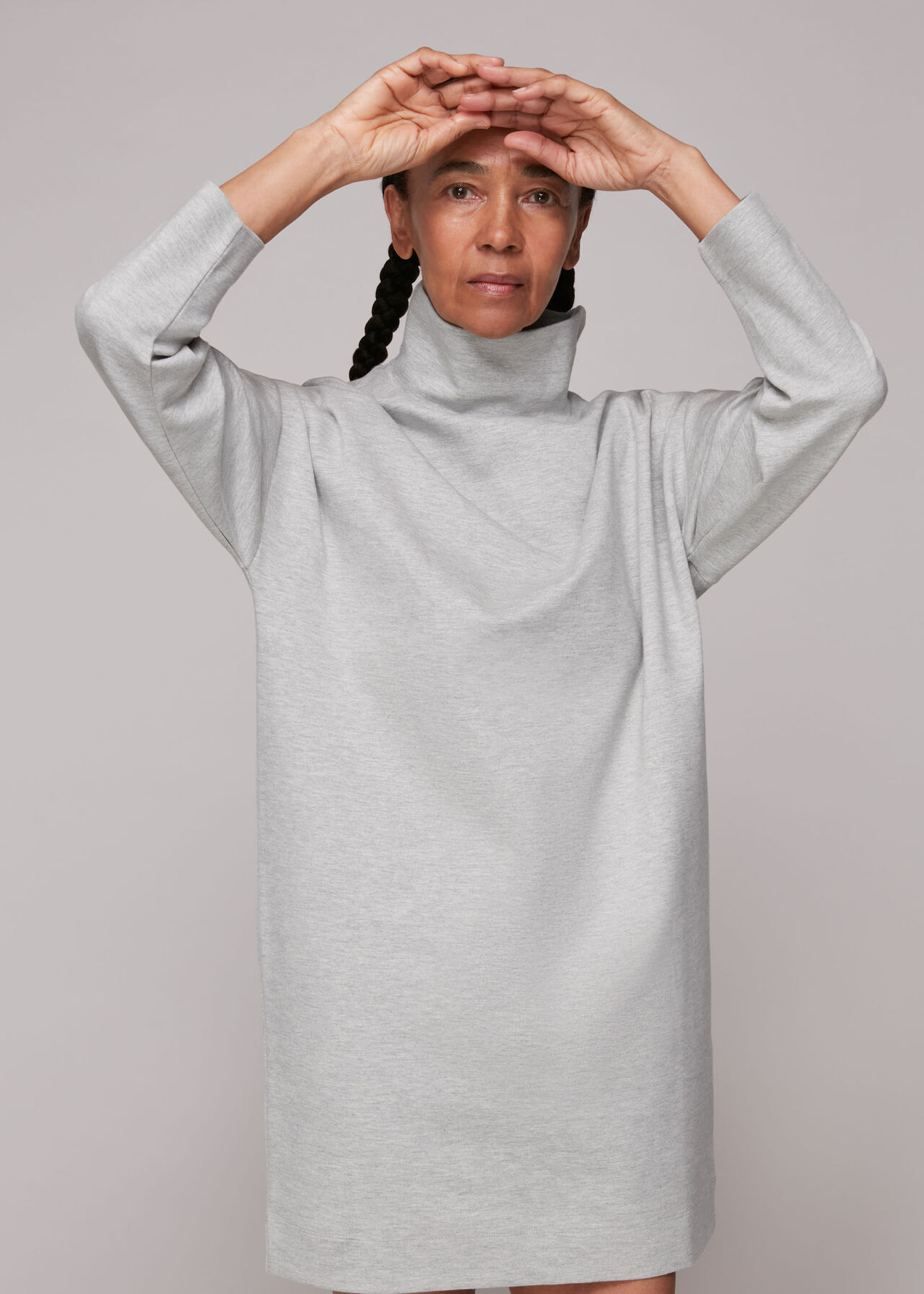 Funnel Neck Sweat Dress