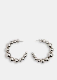 Sphere Beaded Large Hoop