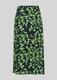 Digital Daisy Print Skirt Navy/Multi