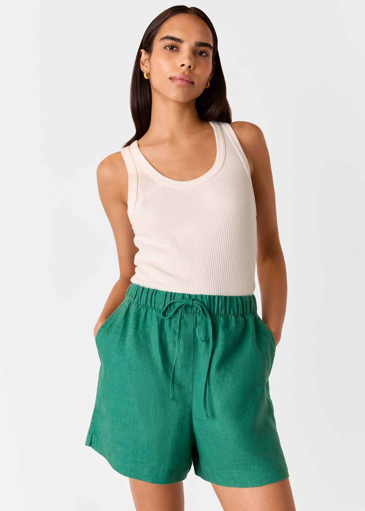 Linen Elasticated Short
