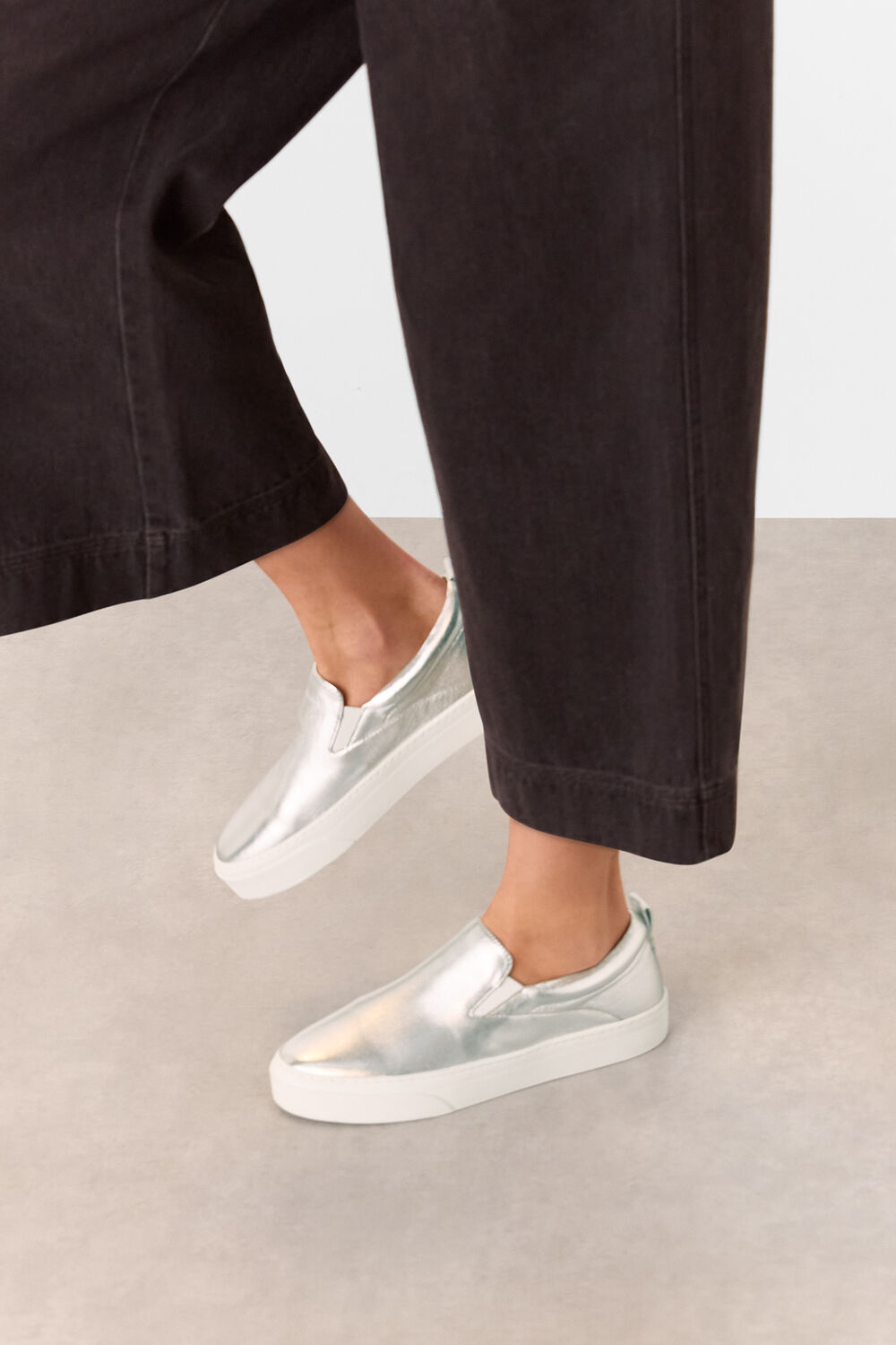 Silver Kinsley Slip On Sneaker&nbsp;