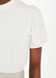 Texture Puff Sleeve Top