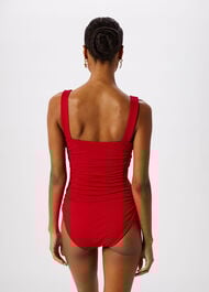 Textured Side Ruched Swimsuit