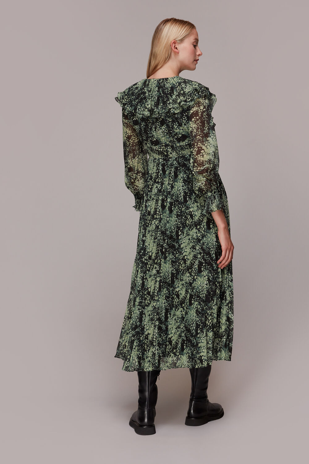 Snow Flurry Printed Midi Dress