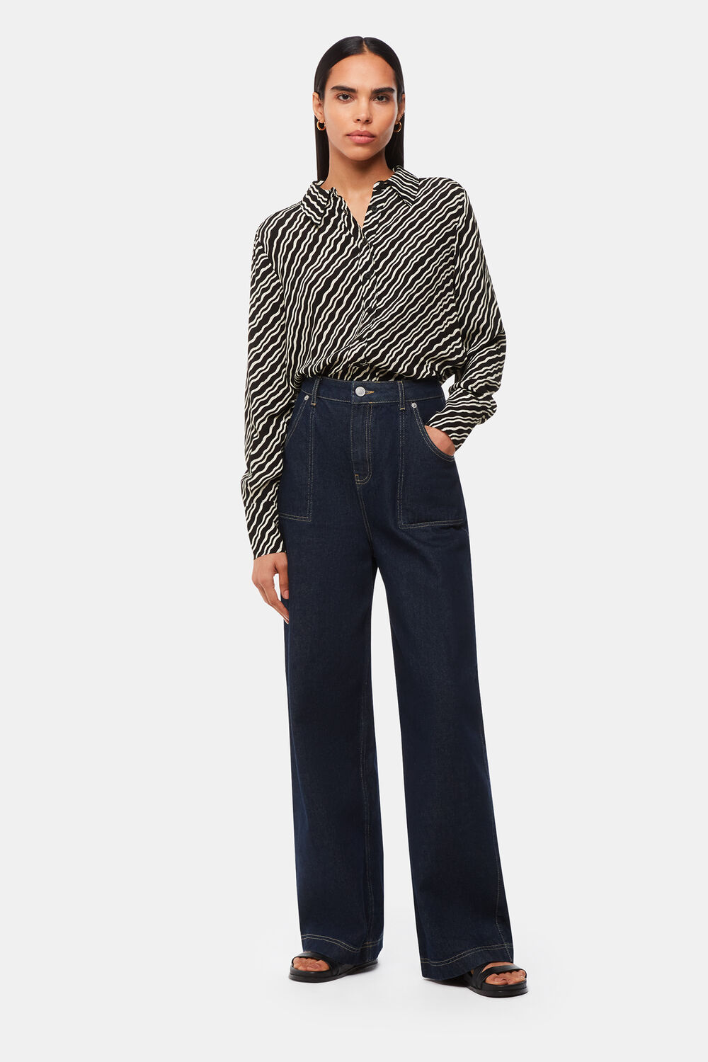 Diagonal Ripple Print Shirt