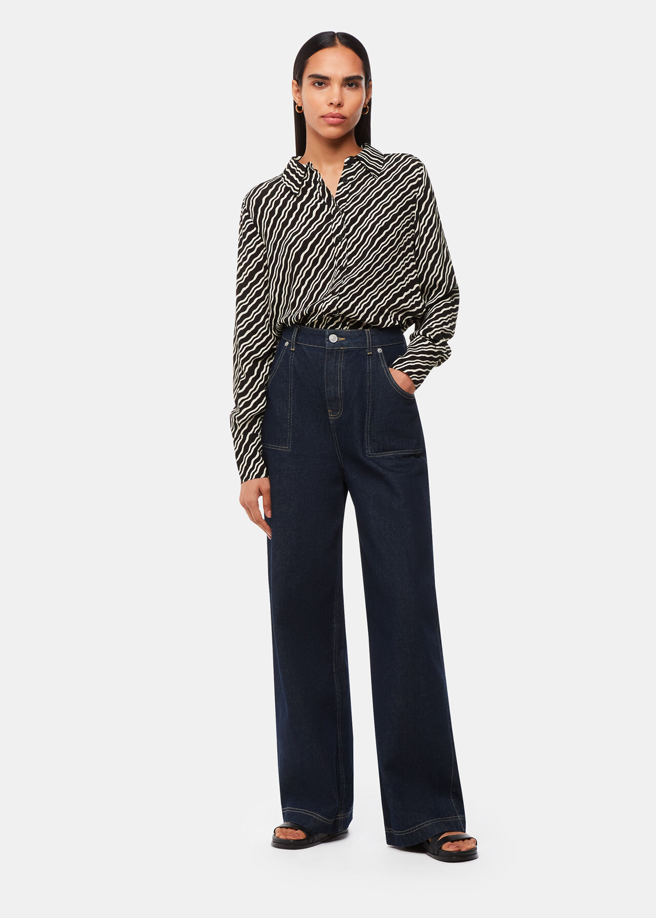 Diagonal Ripple Print Shirt