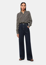 Diagonal Ripple Print Shirt