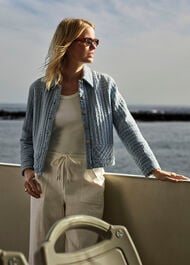 Cotton Quilted Chambray Jacket