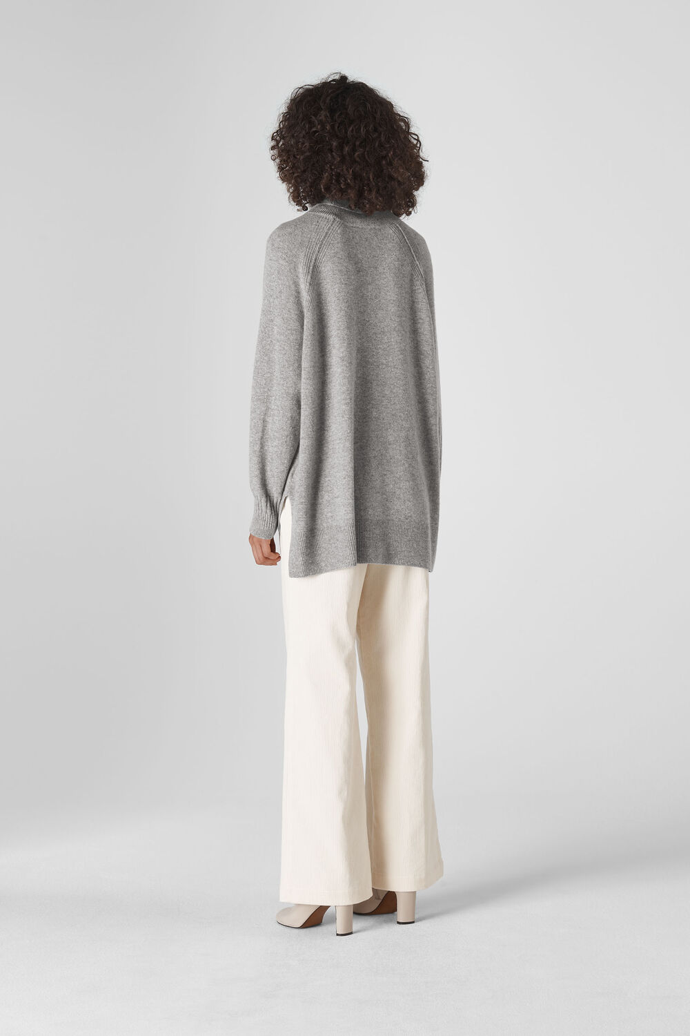Cashmere Roll Neck Sweater Grey