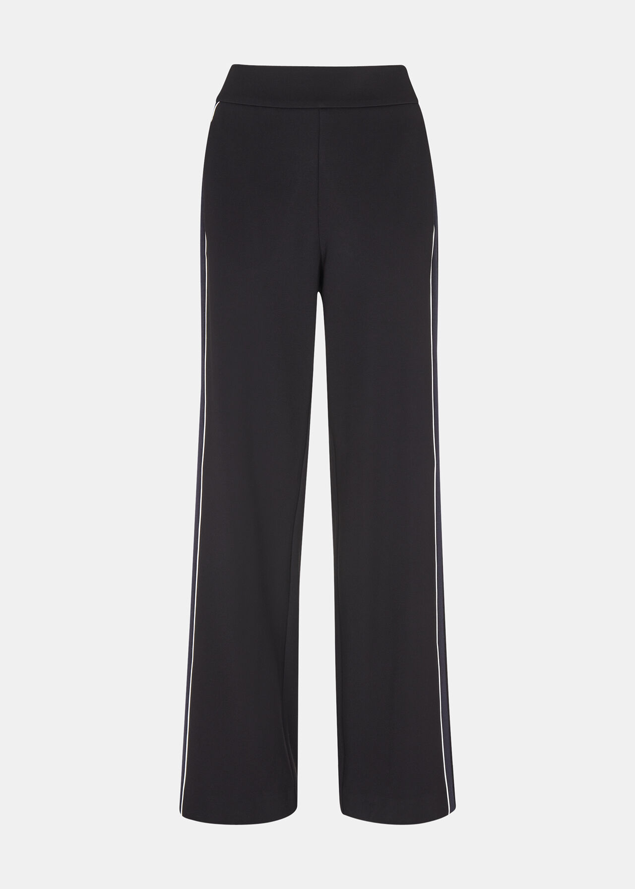 Black/Multi Edie Side Stripe Ponte Trouser | WHISTLES