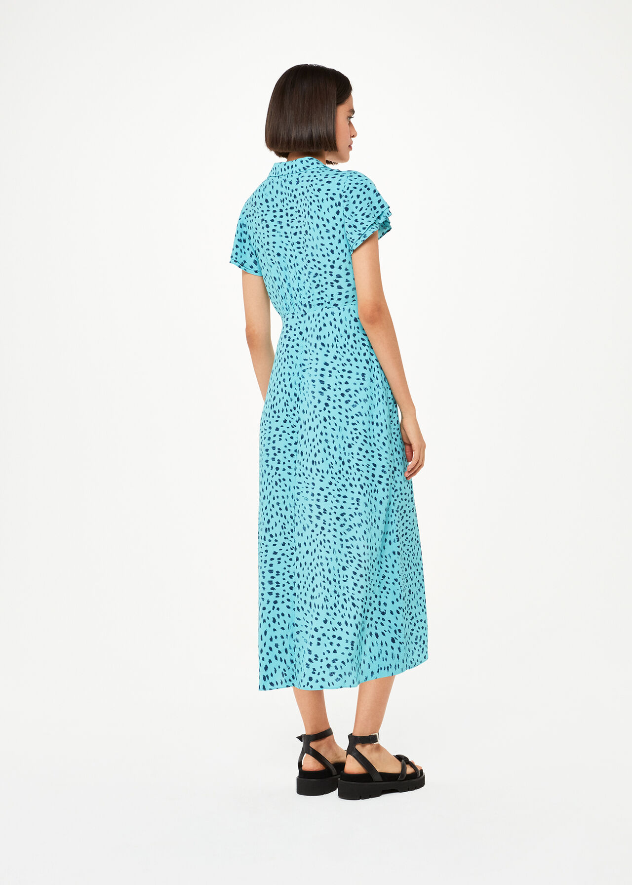 Nina Speckled Spot Midi Dress