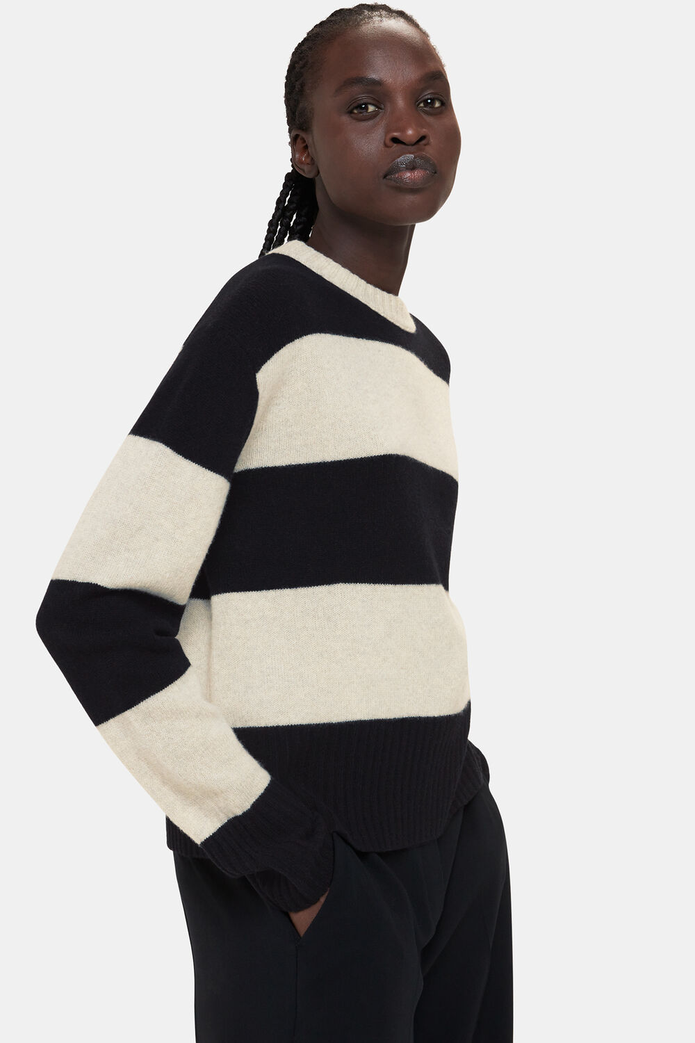 Wool Block Stripe Jumper