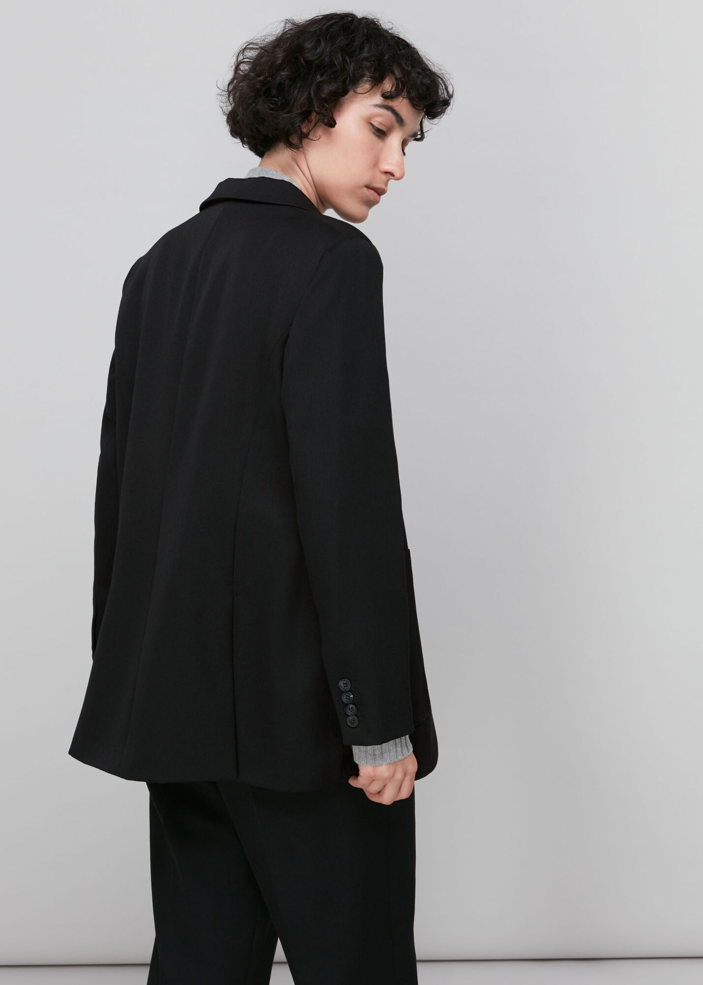 Black Twill Tailored Blazer WHISTLES