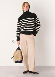 Stripe Wool Roll Neck