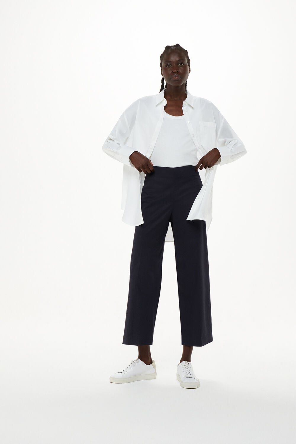 Navy Katie Cropped Trouser