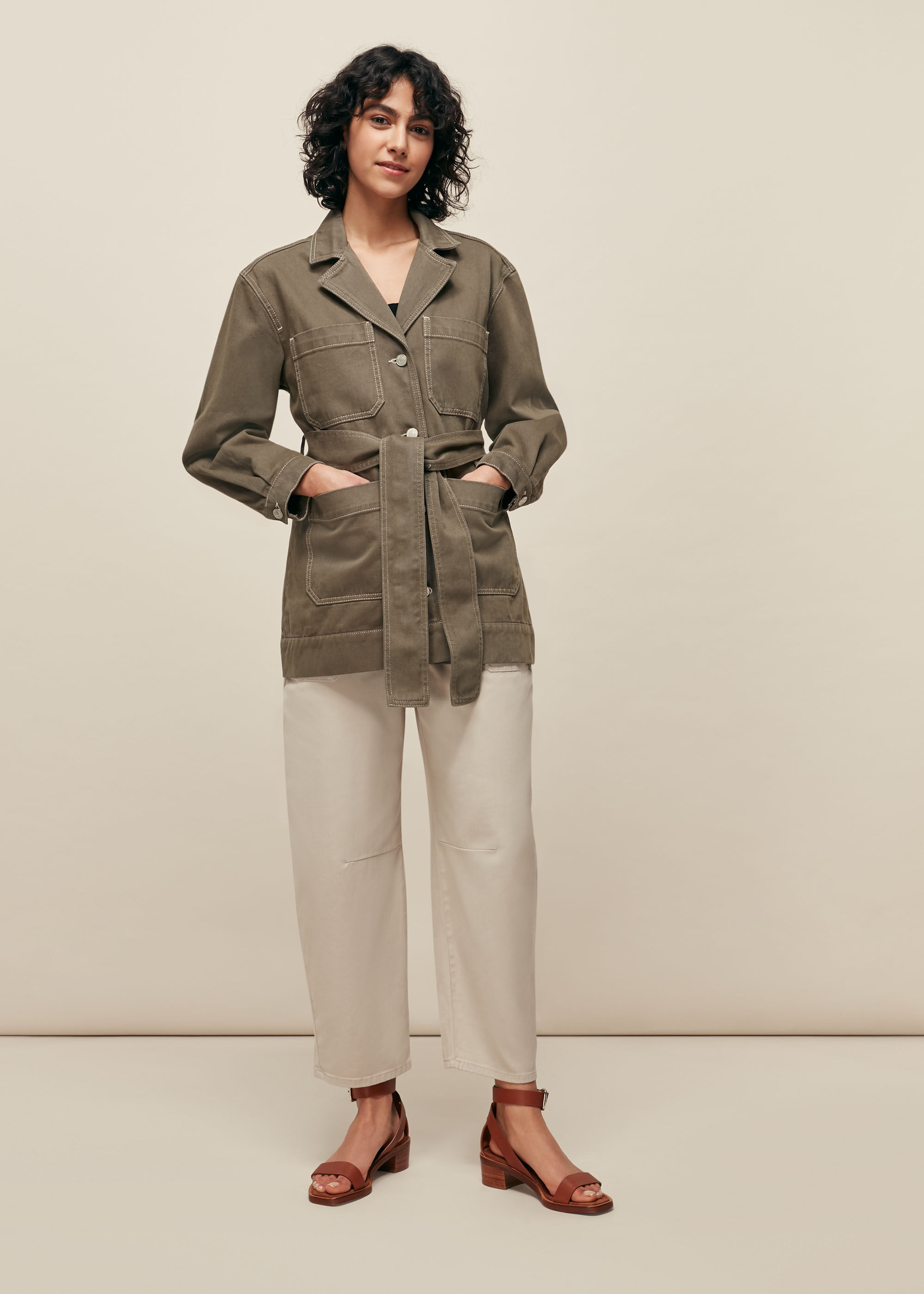 Safari belted jacket clearance