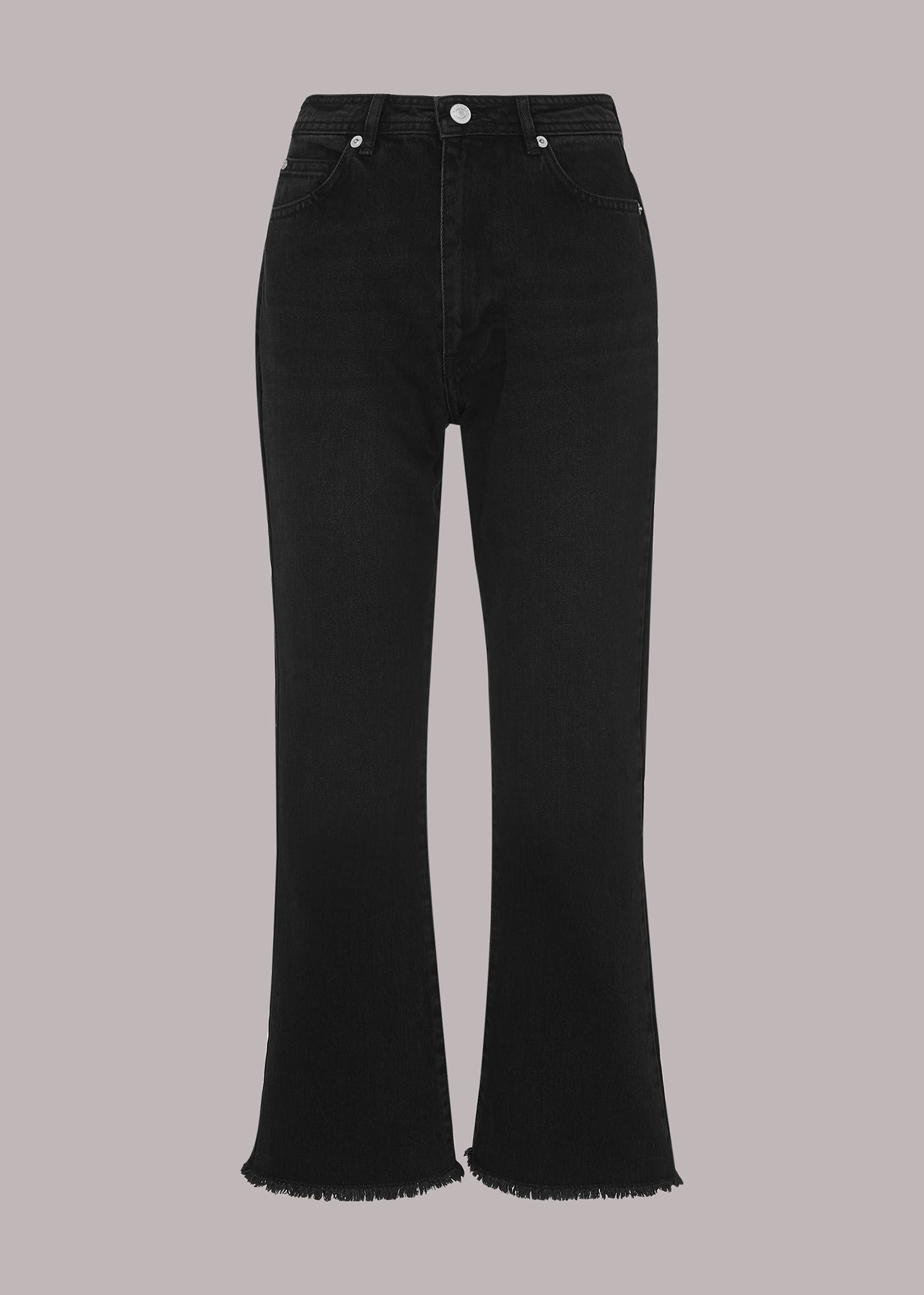 Black denim flare jeans 2025