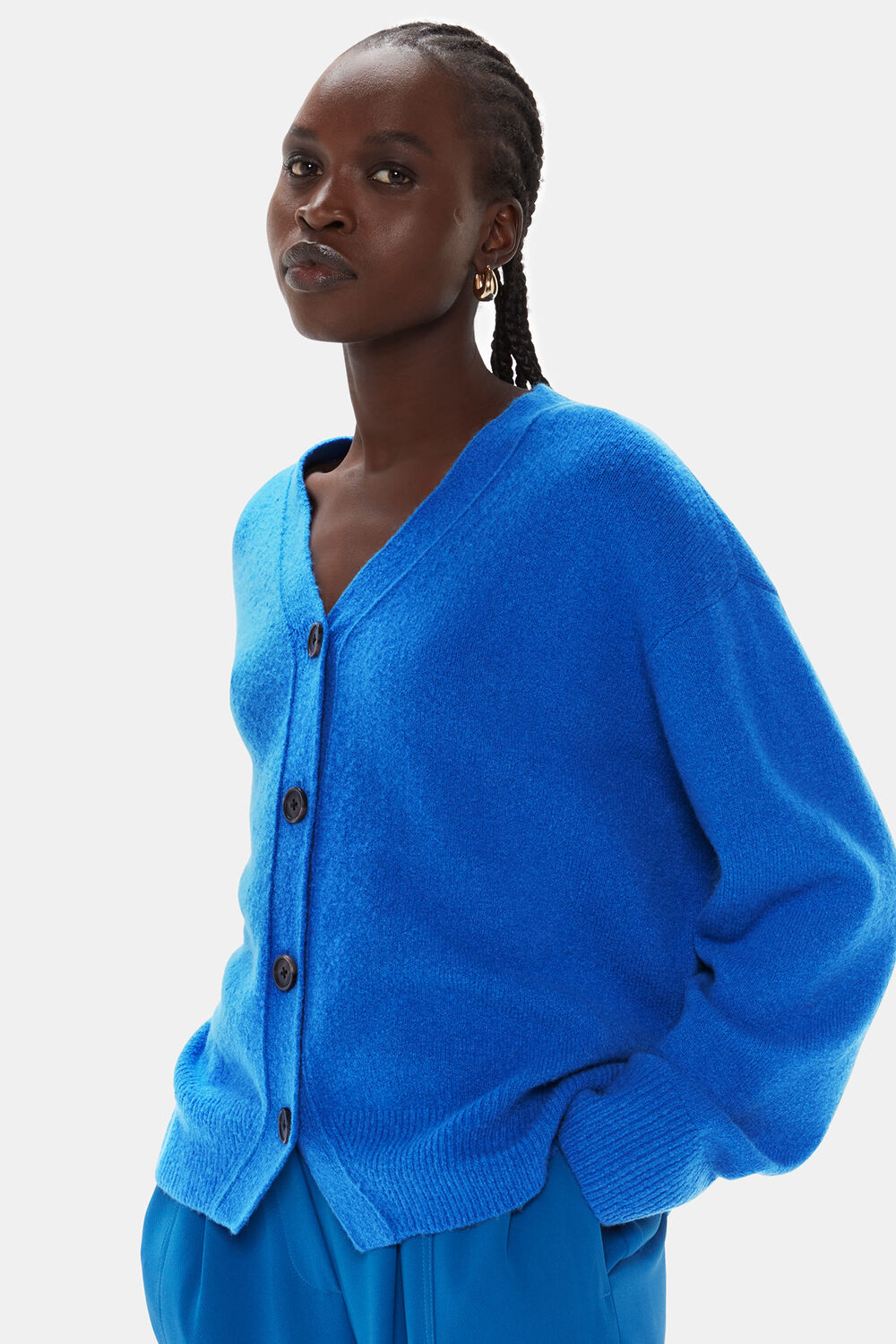 Textured Wool Mix Cardigan