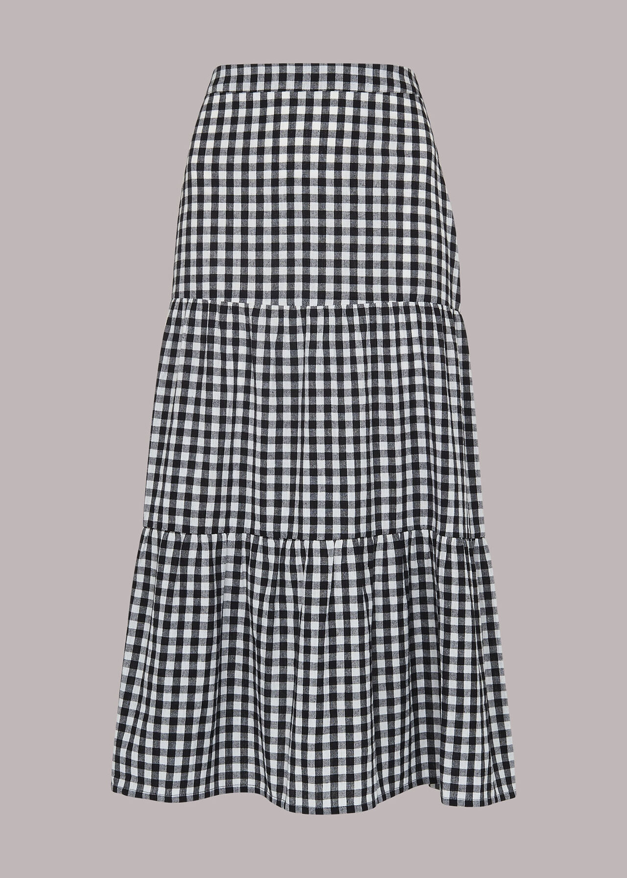 Tiered Gingham Skirt