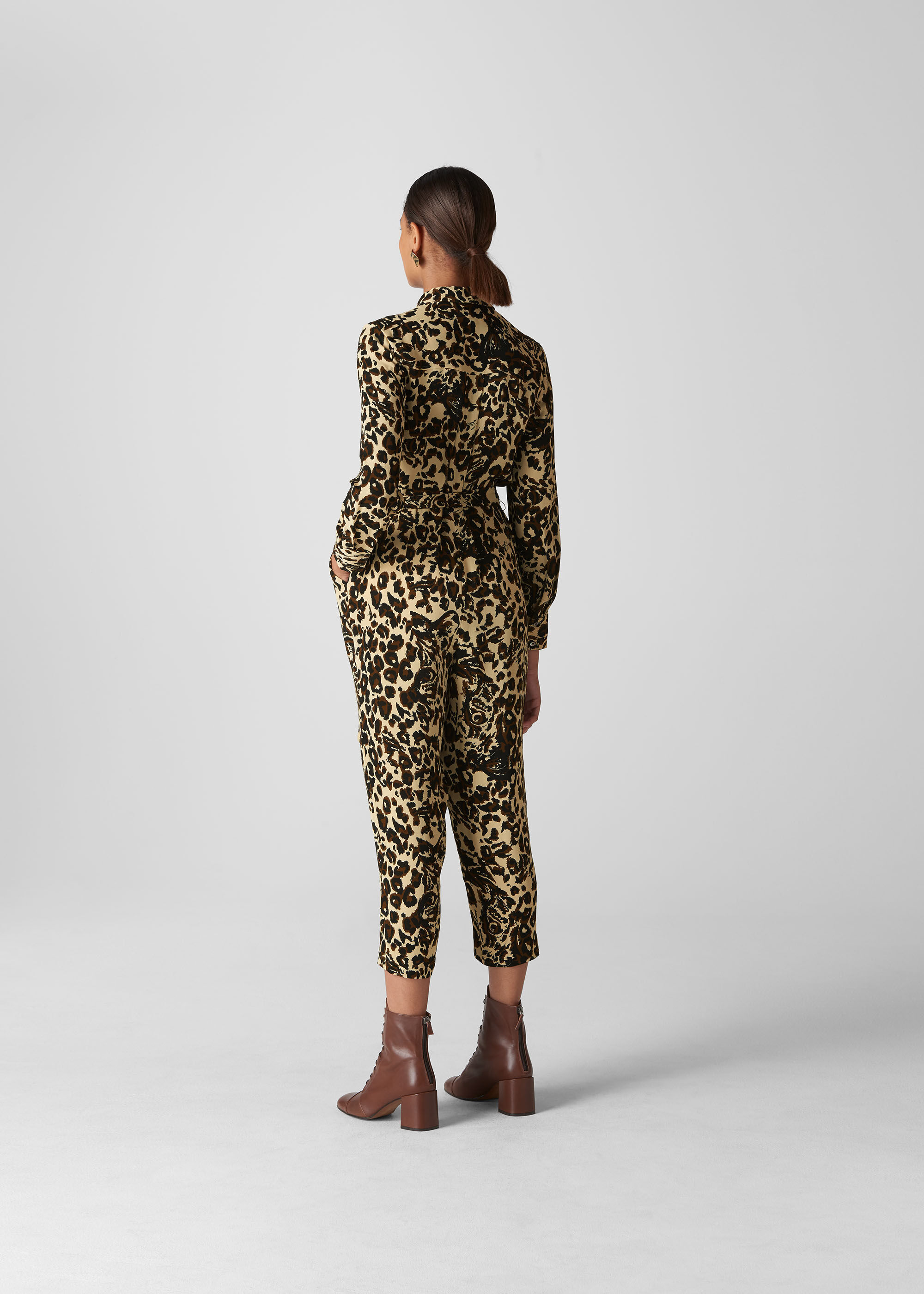 Leopard Print Jungle Cat Utility Jumpsuit WHISTLES Whistles UK