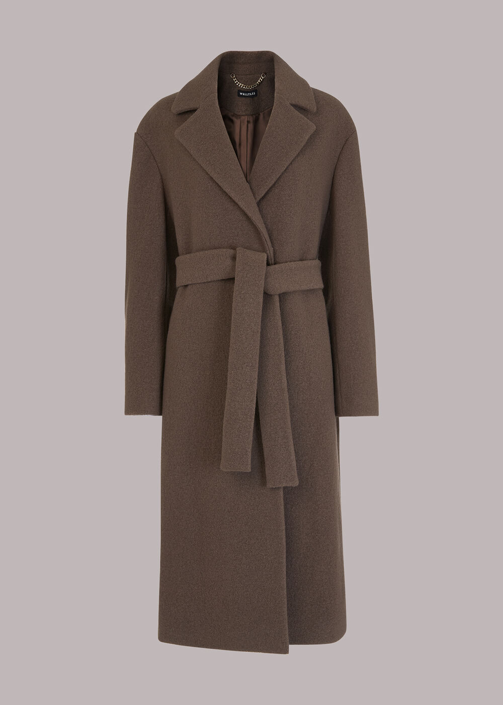 Tie Waist Wool Coat