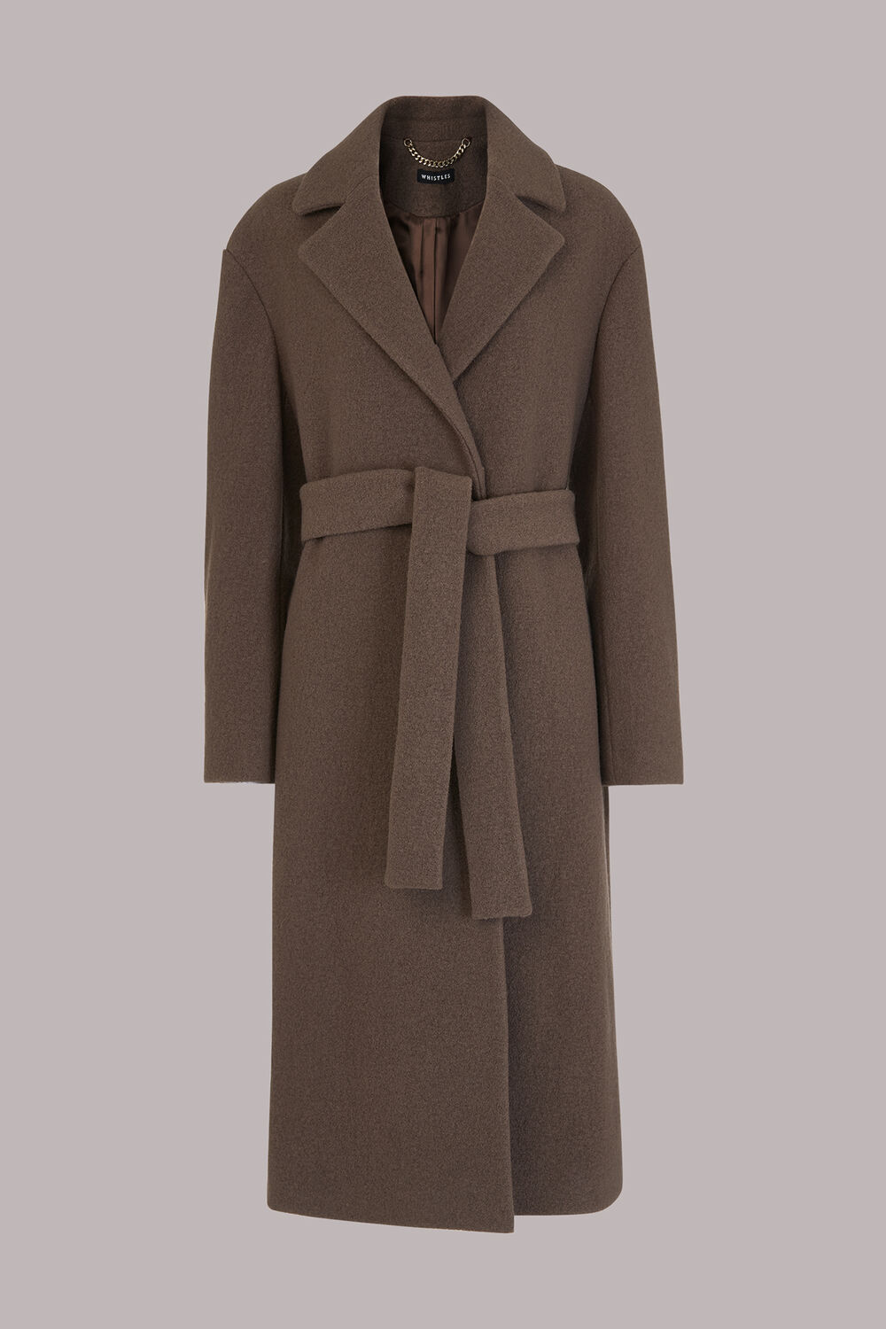 Tie Waist Wool Coat