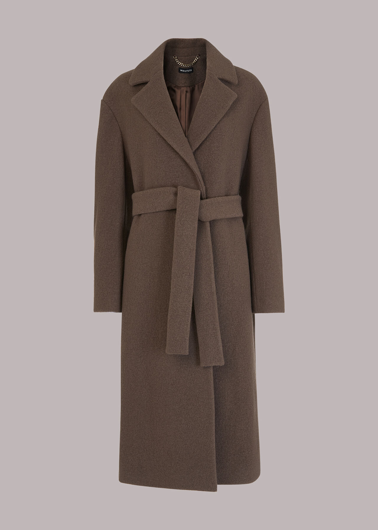 Tie Waist Wool Coat