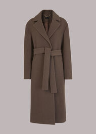 Tie Waist Wool Coat