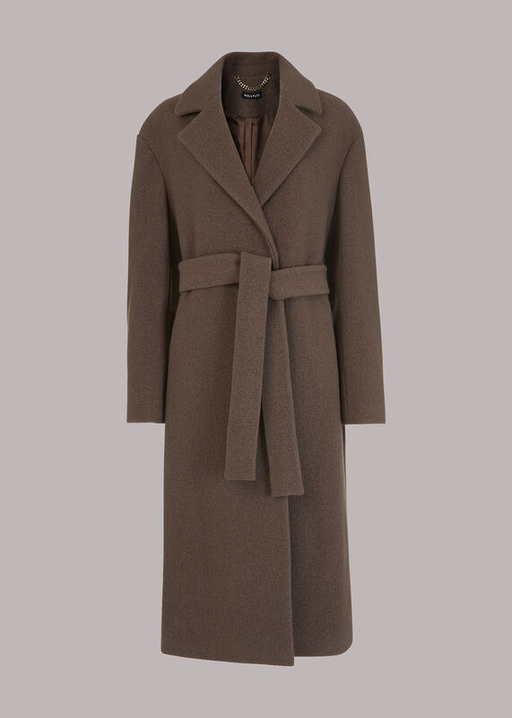 Tie Waist Wool Coat