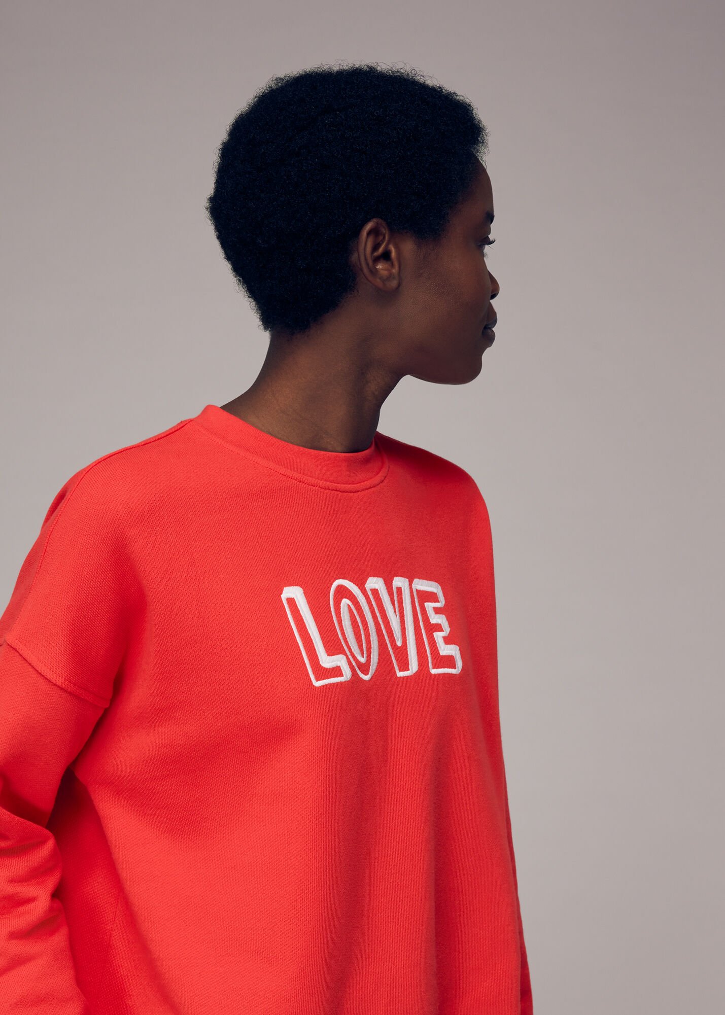 Red Love Logo Relaxed Sweatshirt