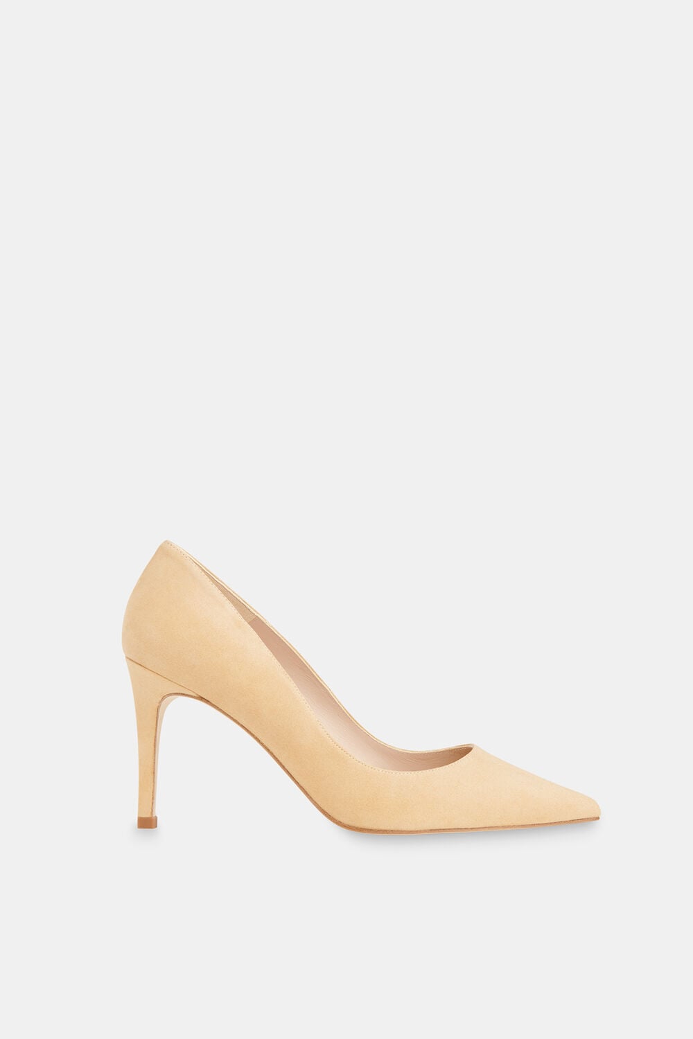 Beige Corie Suede Heeled Pump