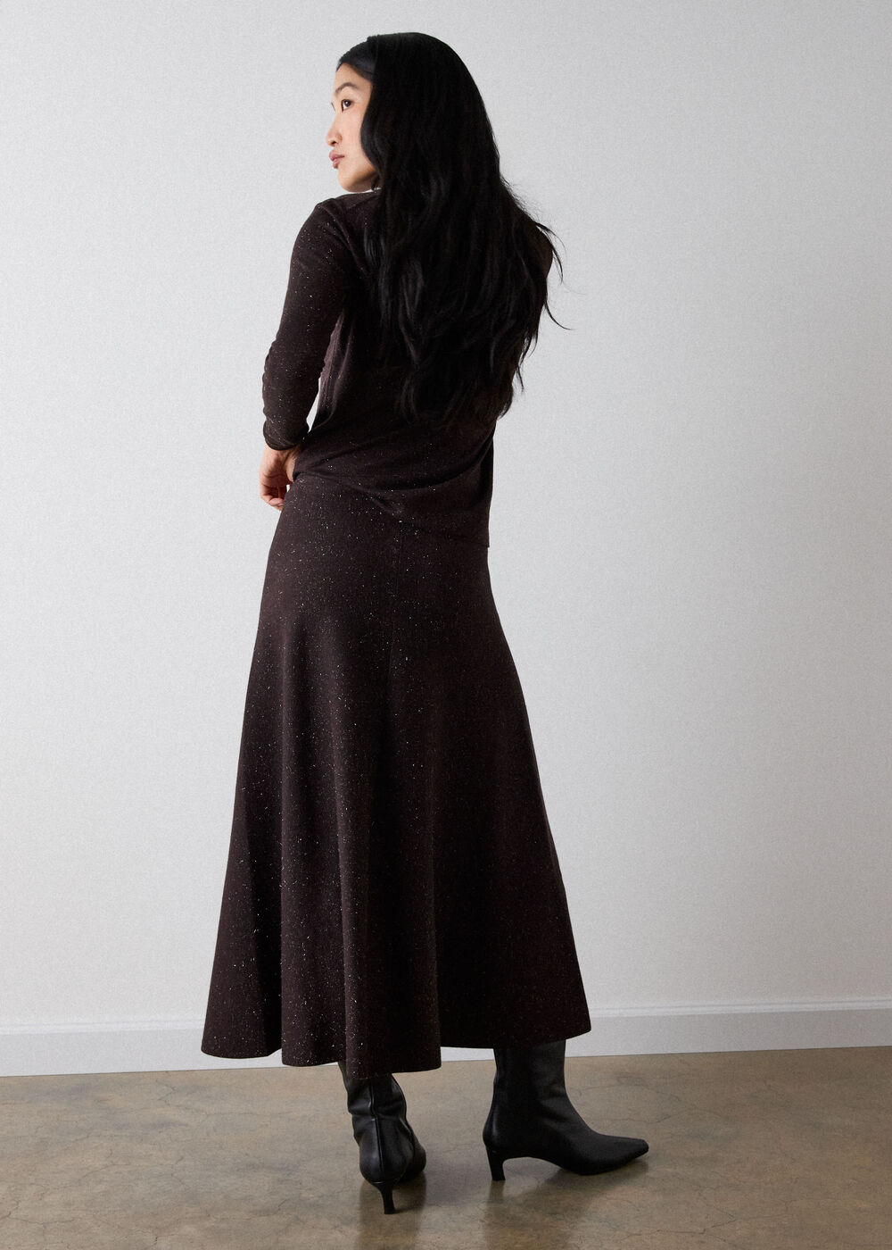 Annie Sparkle Knit Midi Skirt