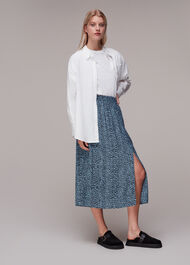 Contrast Leopard Skirt