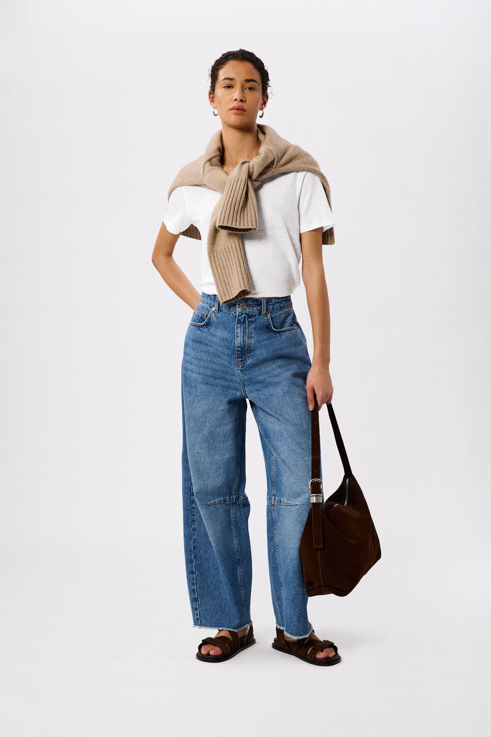 Linen V Neck T-Shirt