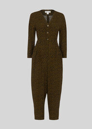 Confetti Heart Tie Jumpsuit Yellow/Multi