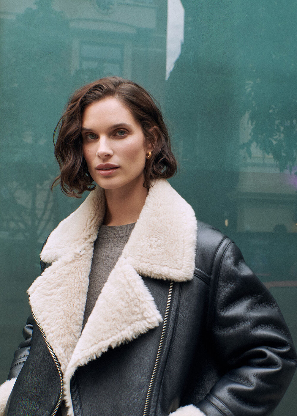 Faux fur aviator coat clearance