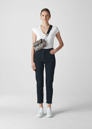 V Neck Minimal Tee White