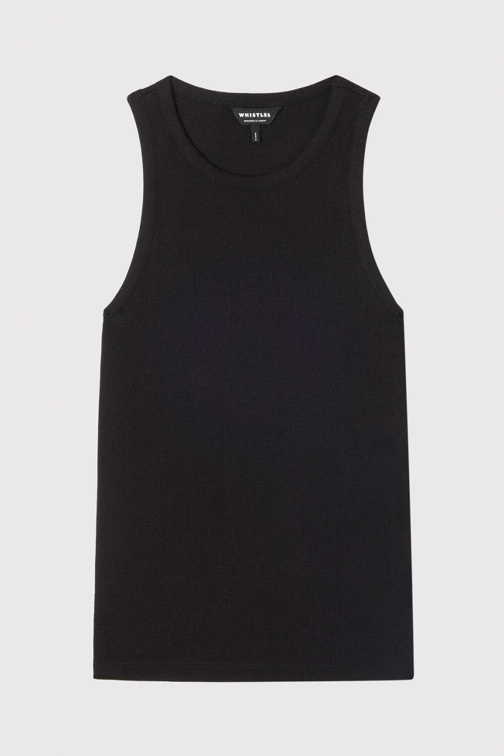Black Classic Ribbed Vest