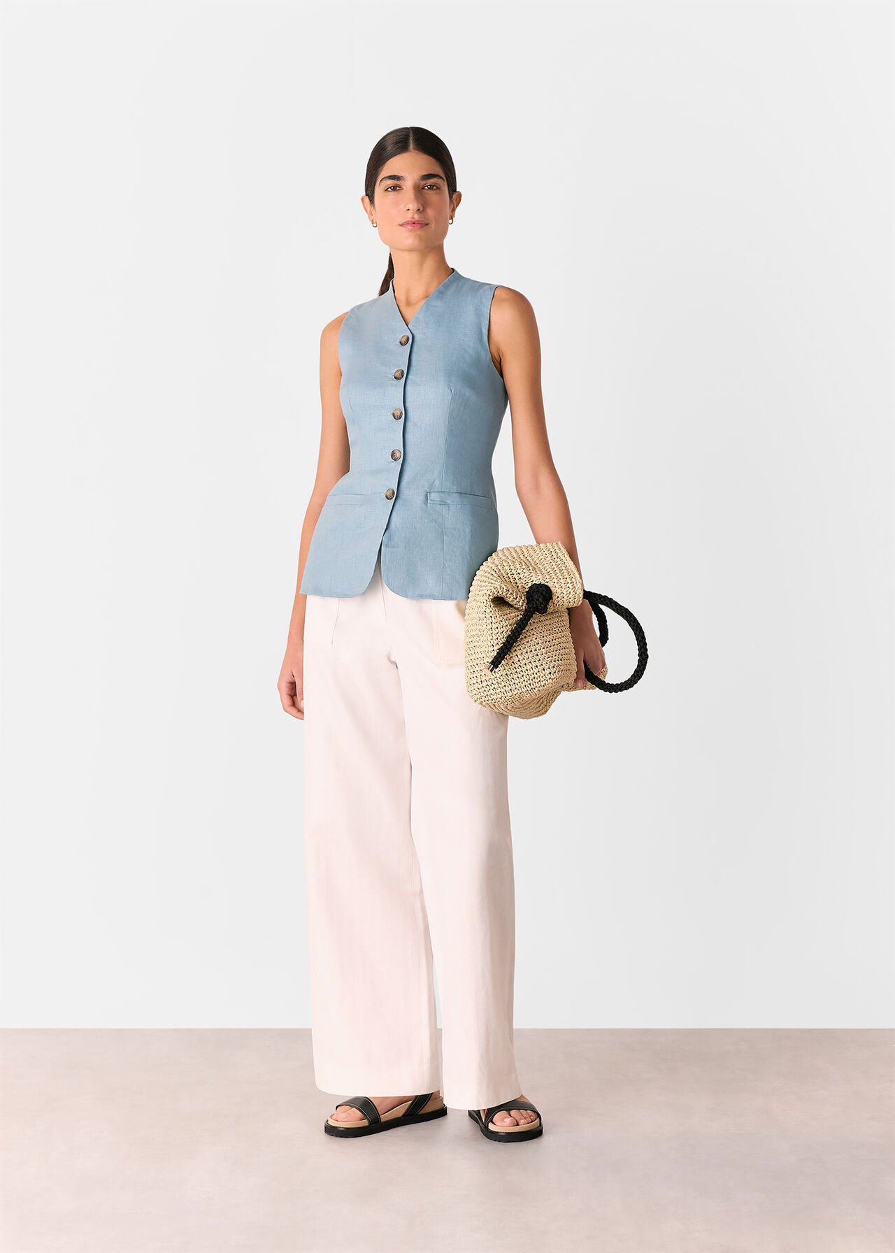 Molly Linen Waistcoat