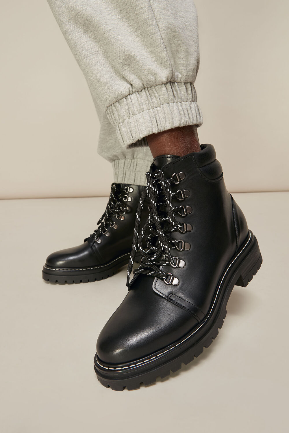 Amber Lace Up Boot Black