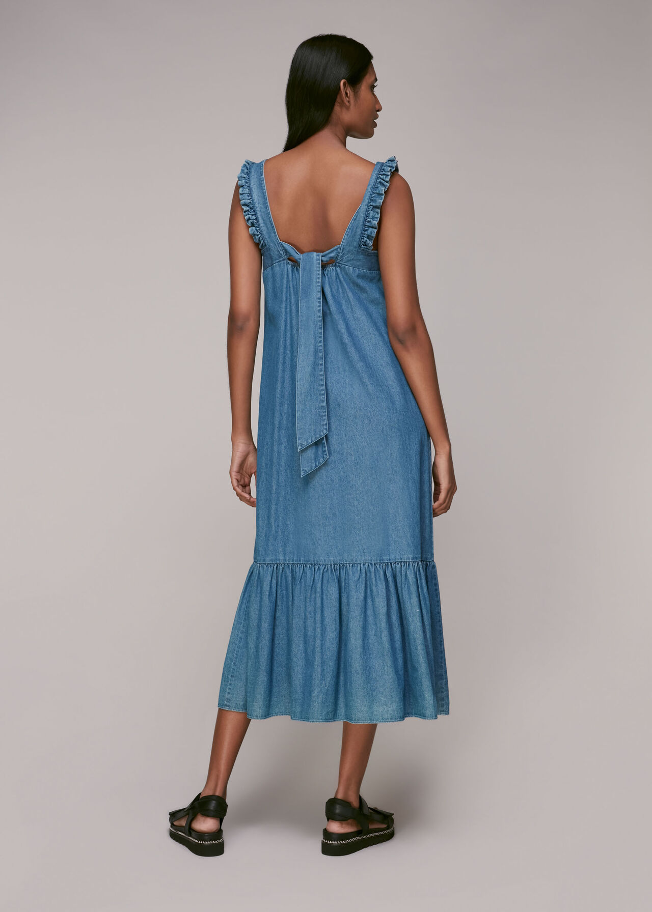 Chambray Trapeze Dress