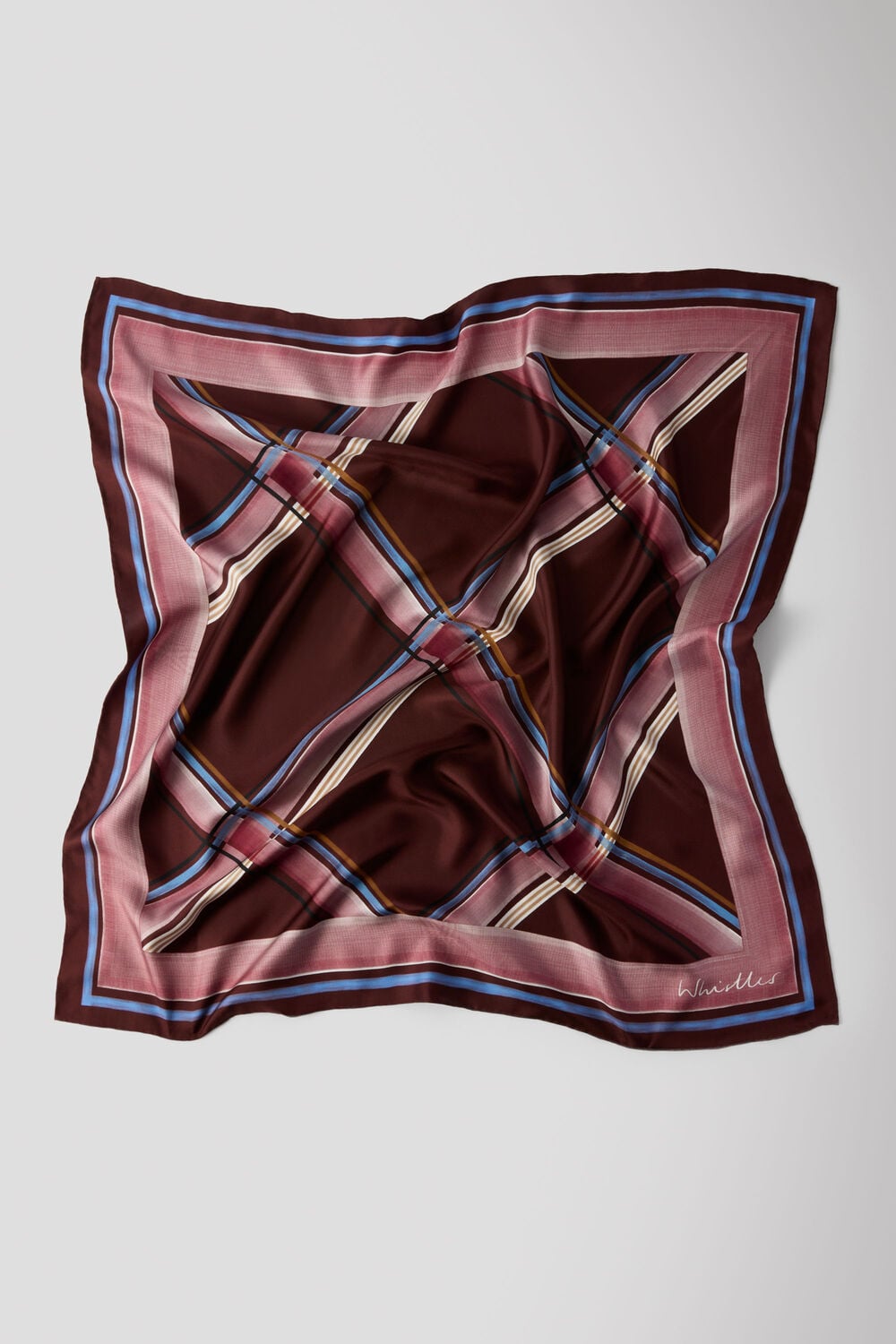 Brown Limited Square Silk Scarf
