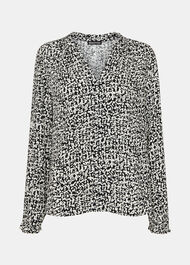 Scribble Print Blouse