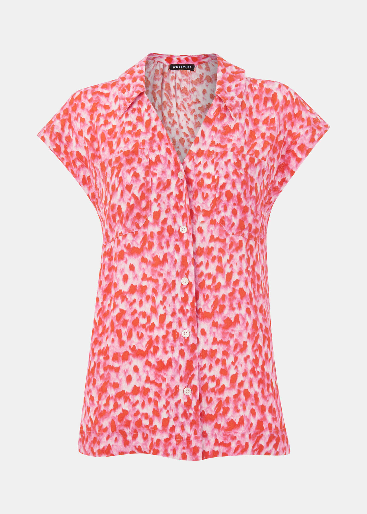 Blurred Strokes Print Shirt