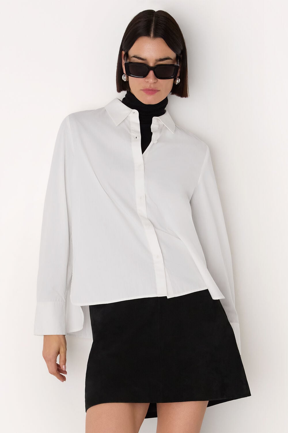White Boxy Cotton Shirt
